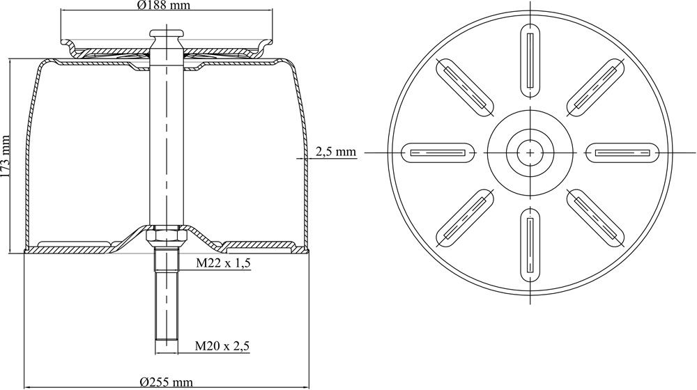 1tcs 360 45 5800 Assembly Piston Partolium